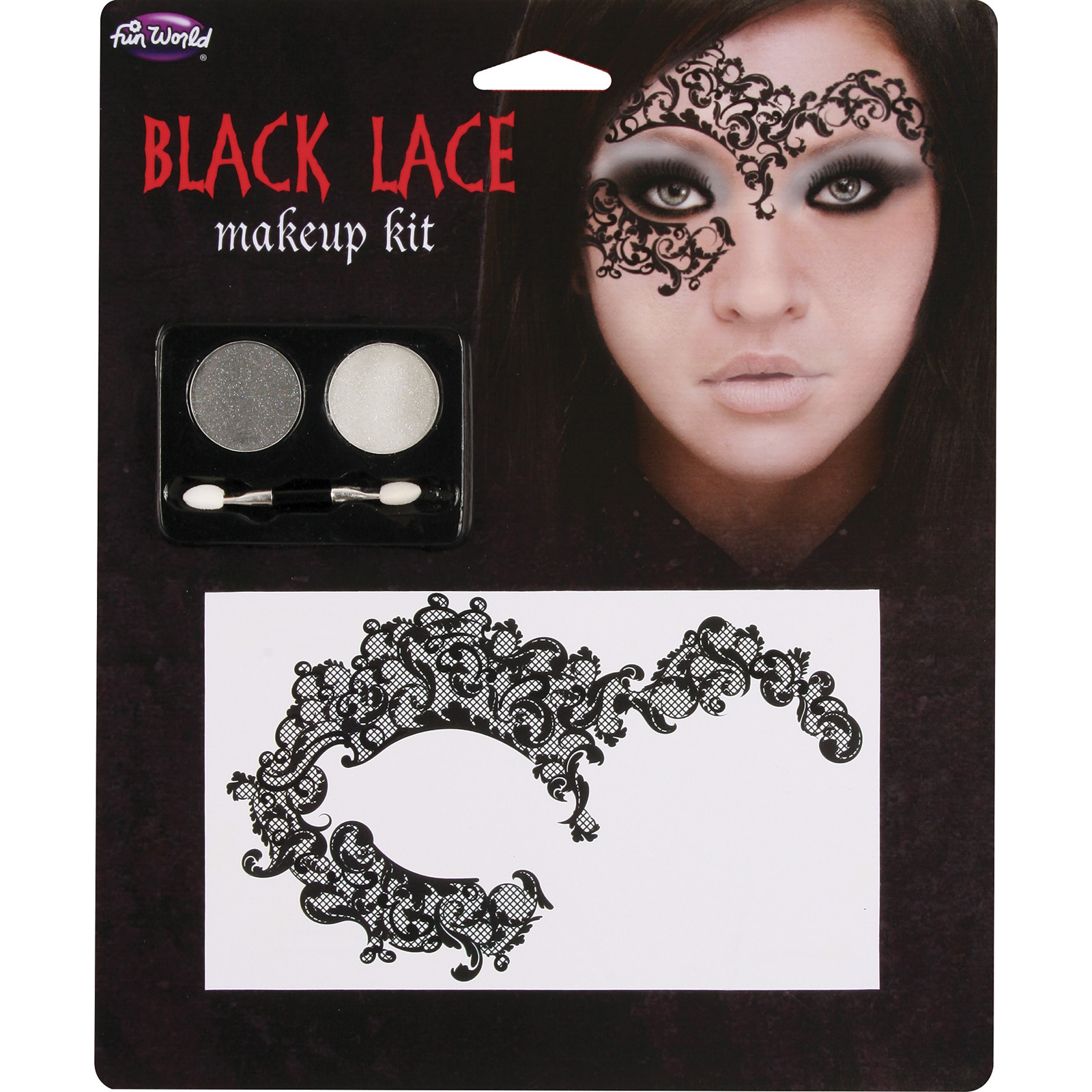 Eye Makeup Under Mask Womens Black Lace Carnival Festival Face Mask Sticker Eye Shadow
