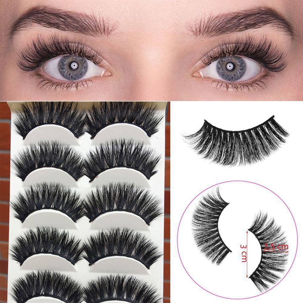 Eye Makeup With Fake Eyelashes 3d Mink Natural Thick False Fake Eyelashes Hand Made Lashes Makeup