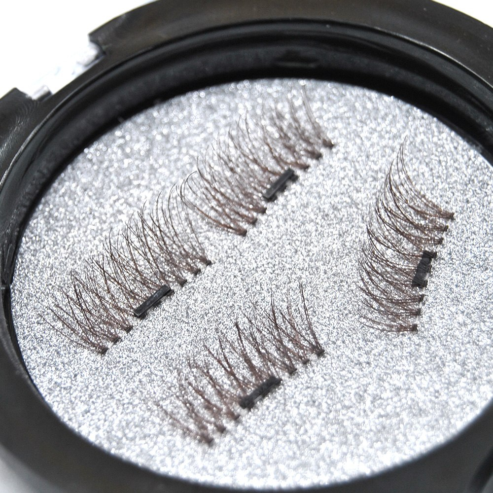 Eye Makeup With Fake Eyelashes 4pcspair Magnetic Magnet Eyelashes Eye Makeup Case Thick 3d Mink