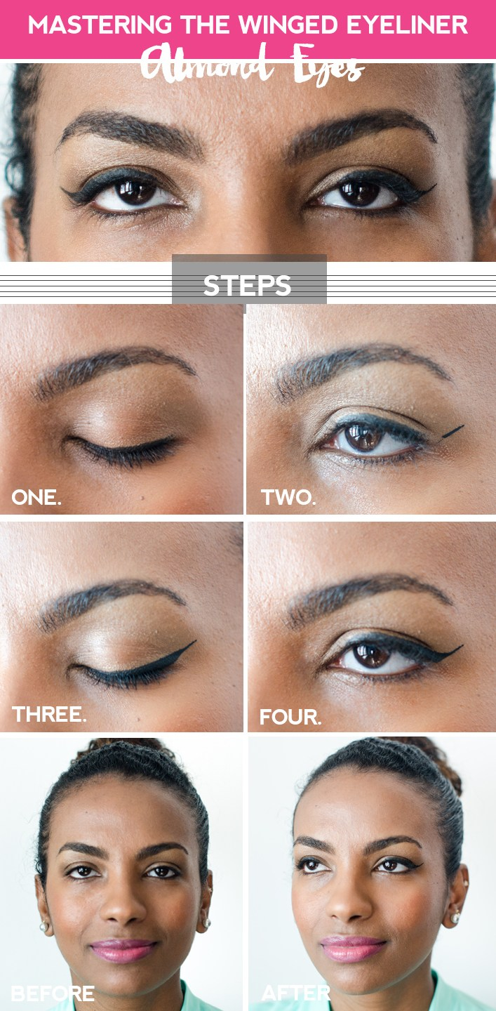 Eye Shapes For Makeup Clumsy Chic Perfecting The Winged Eyeliner For Your Eye Shape