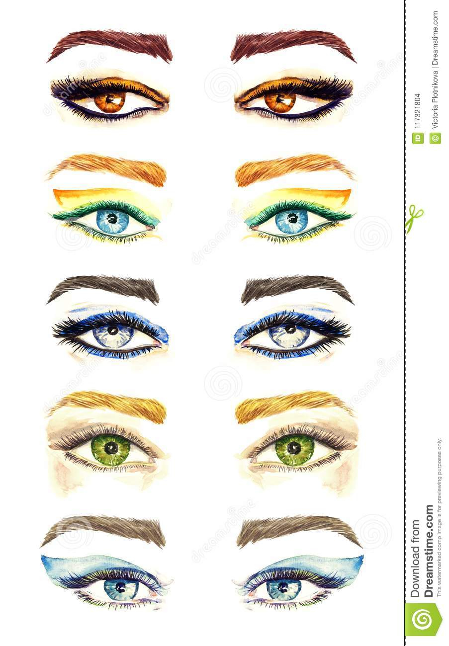 Eye Shapes For Makeup Variety Of Eyes Shapes With Different Makeup Styles Collection From