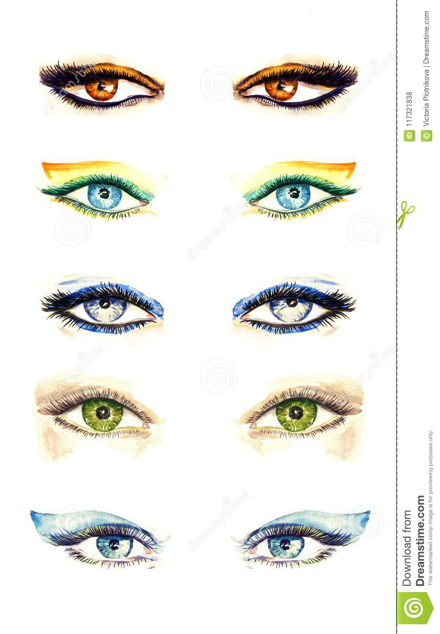Eye Shapes For Makeup Variety Of Eyes Shapes With Different Makeup Styles Collection From