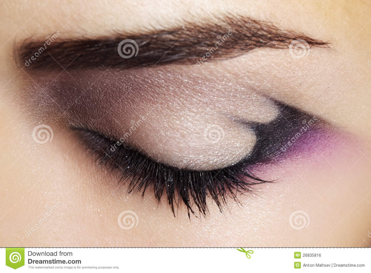 Eyes Makeup Pics Download Purple Eye Makeup Stock Photo Image Of Pink Up Mascara 26835816