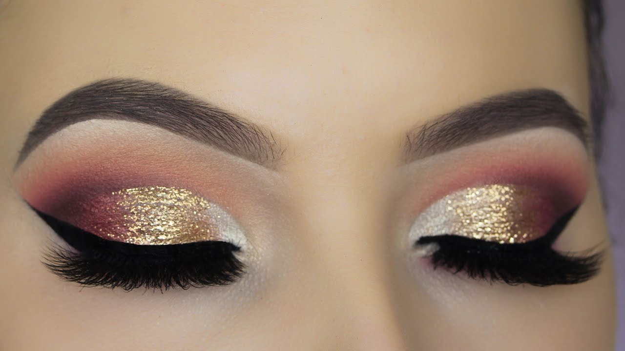 Eyes Pictures With Makeup Glitter Glam Eye Makeup Tutorial Youtube