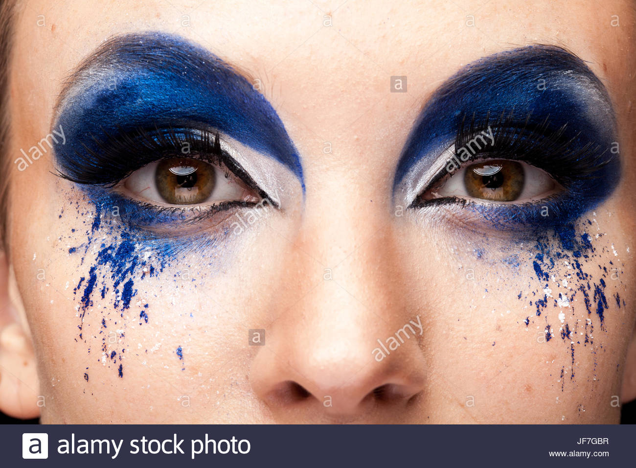 Fantasy Eye Makeup Beautiful Fantasy Eye Face Art Close Up Stock Photos Beautiful