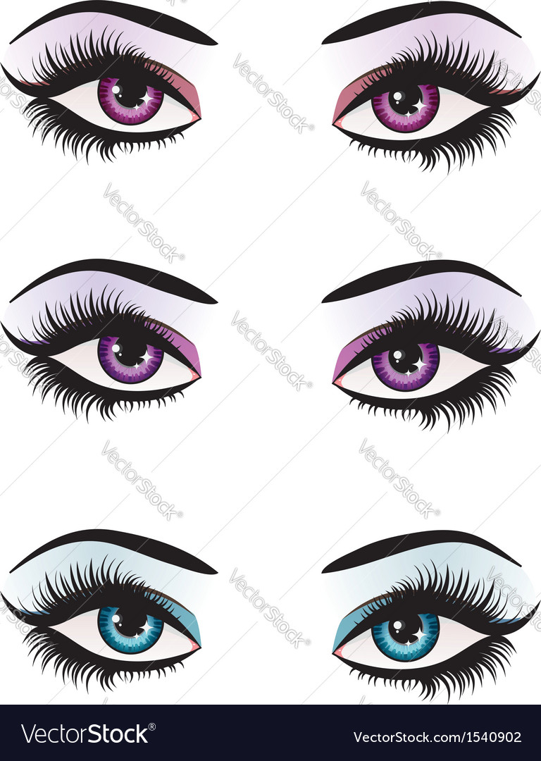 Fantasy Eye Makeup Fantasy Eyes Makeup Royalty Free Vector Image Vectorstock