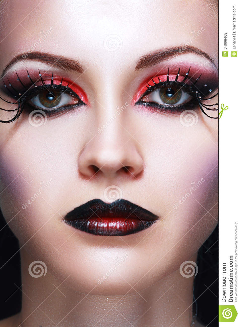 Fantasy Eye Makeup Fantasy Make Up Stock Photo Image Of Eyes Diva Carnival 34698468