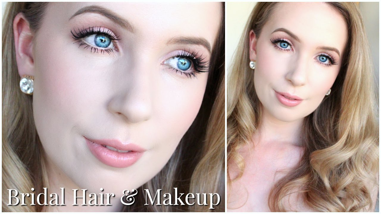 Feminine Eye Makeup Bridal Hair Makeup For Very Pale Skin Blue Eyes Youtube