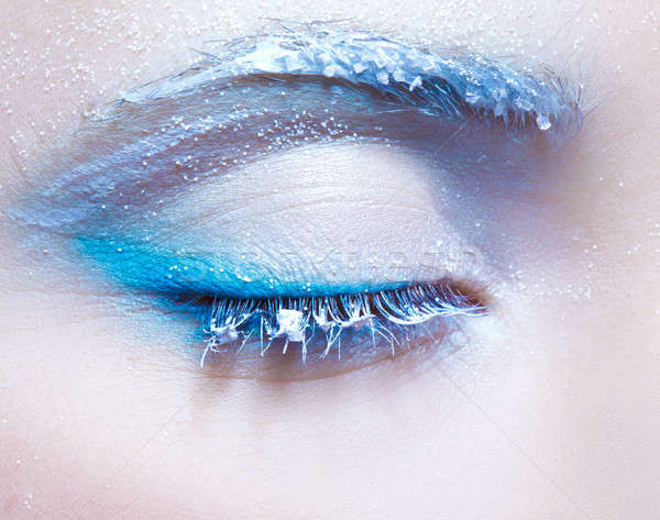 Frozen Eye Makeup Frozen Eye Zone Makeup Stock Photo Sergey Pristyazhnyuk Zastavkin