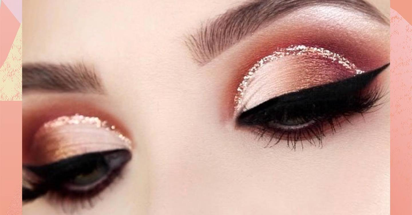Glitter Eye Makeup The Latest Cut Crease Trends How To Tutorial Glamour Uk