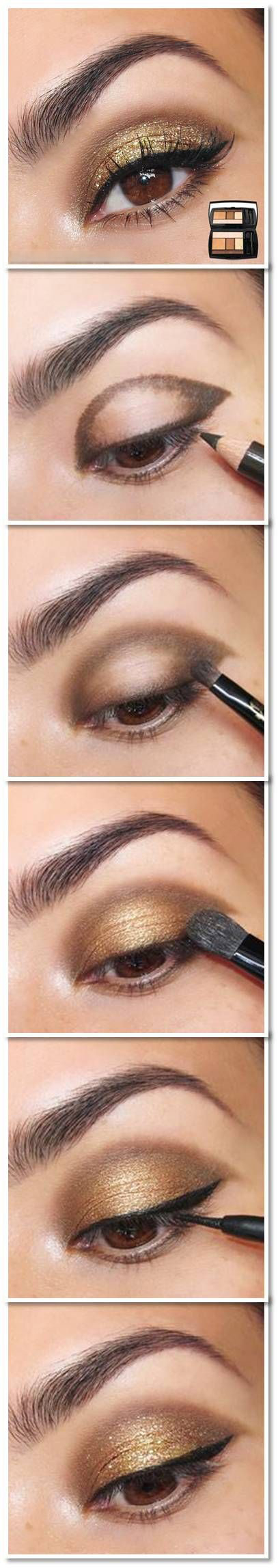 Glitter Eye Makeup Tutorial Extravagant Gold Glitter Eye Makeup Tutorial Chikk
