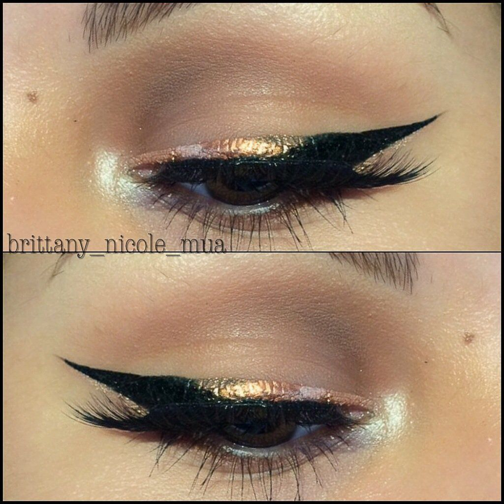 Gold And Black Eye Makeup Copper Gold Black Eye Makeup Make Up Pinterest Maquillaje De