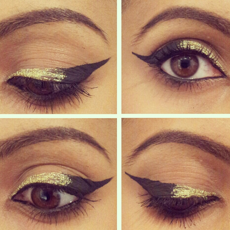Gold And Black Eye Makeup Glamorous Gold Eye Makeup Tutorial Georgette Musely
