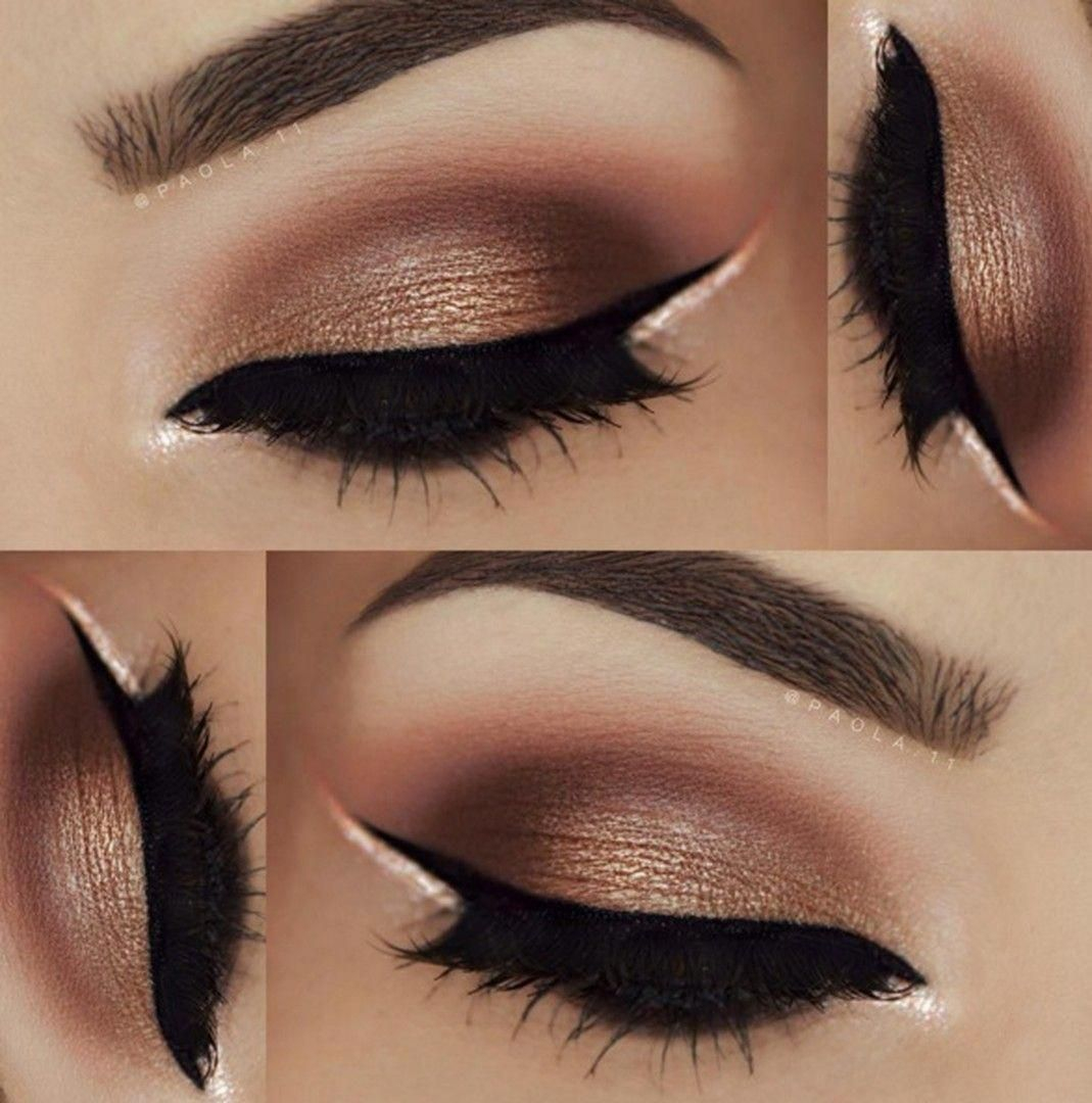 Gold And Black Eye Makeup Really Great Browneyemakeup Eye Makeup Tips In 2019 Pinterest