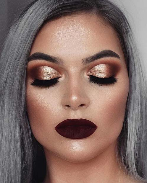 Gold And Maroon Eye Makeup 21 Stunning Fall Makeup Looks Stayglam