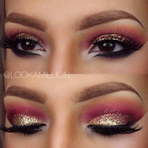 Gold And Maroon Eye Makeup 40 Eye Makeup Looks For Brown Eyes Stayglam Page 3