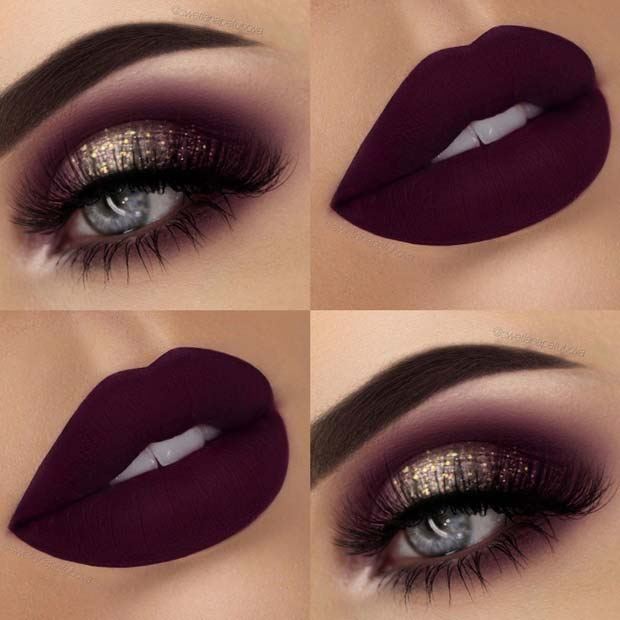 Gold And Maroon Eye Makeup 43 Glitzy Nye Makeup Ideas Stayglam