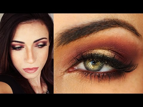 Gold And Maroon Eye Makeup Burgundyplum Gold Fall Makeup Tutorial Makeupandartfreak Youtube