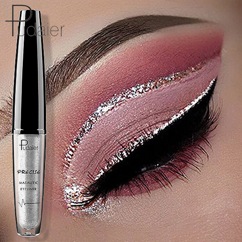 Gold And Maroon Eye Makeup Pudaier Brand 2018 New Liquid Shiny Eyes
