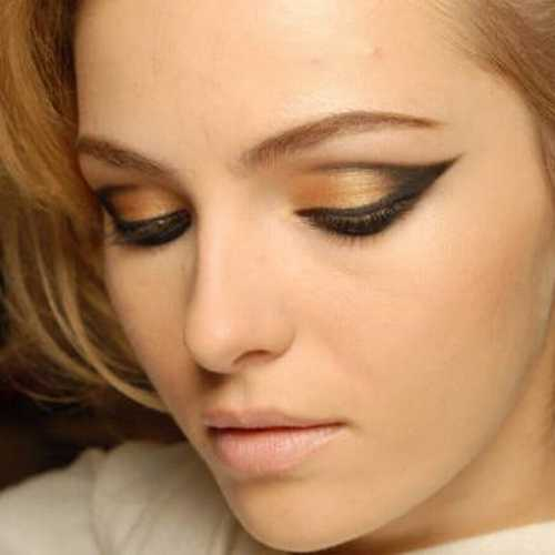 Gold Cat Eye Makeup Gold Cat Eyes Makeup Woman Fashion Nicepricesell