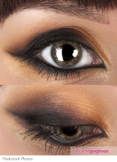 Gold Cat Eye Makeup Pictures Eye Makeup Ideas Gold And Black Smokey Cat Eyes Makeup