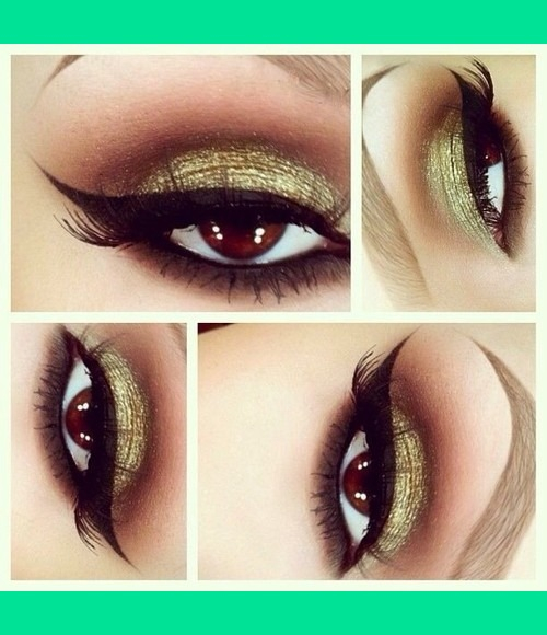 Gold Cat Eye Makeup Sexy Gold Cat Eye Catalina Gs Beso Prohibido Photo Beautylish