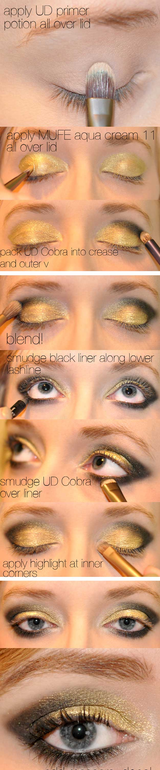 Gold Glitter Eye Makeup 35 Glitter Eye Makeup Tutorials The Goddess