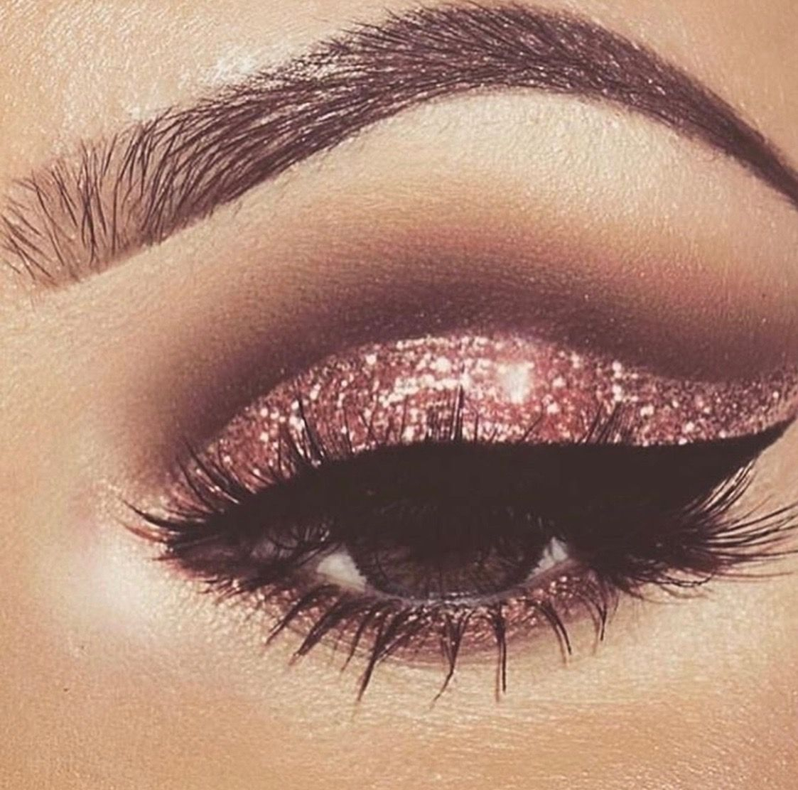 Gold Glitter Eye Makeup Festive Makeup Look Rose Gold And Pink Glitter Eyes Makeup Gal