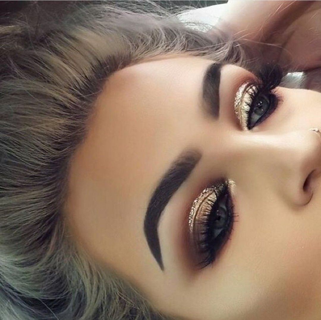 Gold Glitter Eye Makeup Gold Smokes Makeup Pinterest Makeup Prom Makeup And Eye Makeup