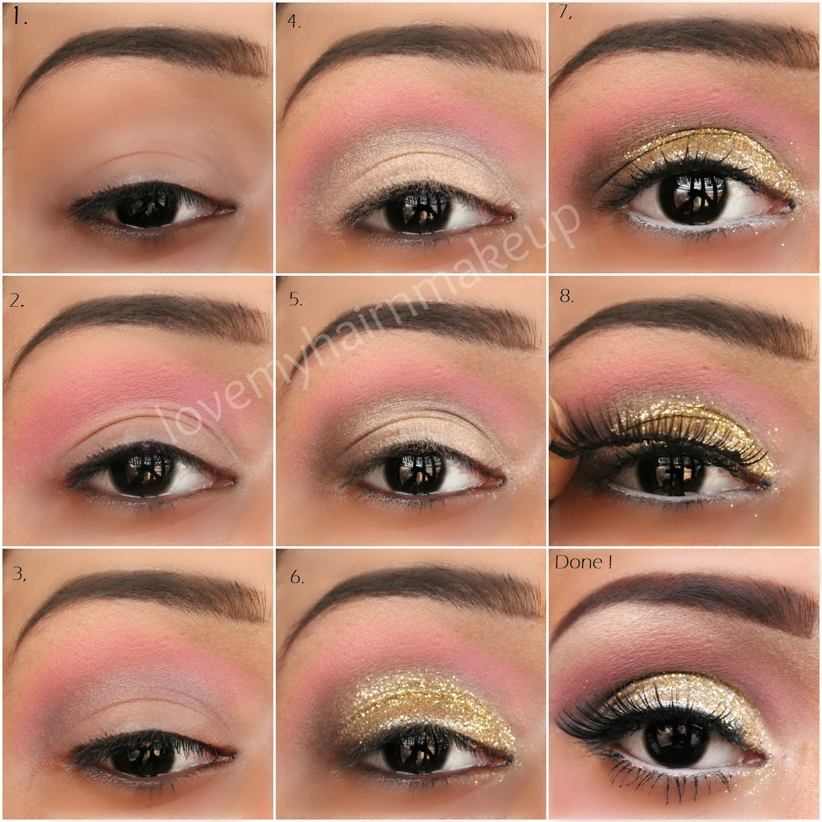 Gold Glitter Eye Makeup How To Do Gold Glitter Eye Makeup Tutorial Indian Beauty Touch