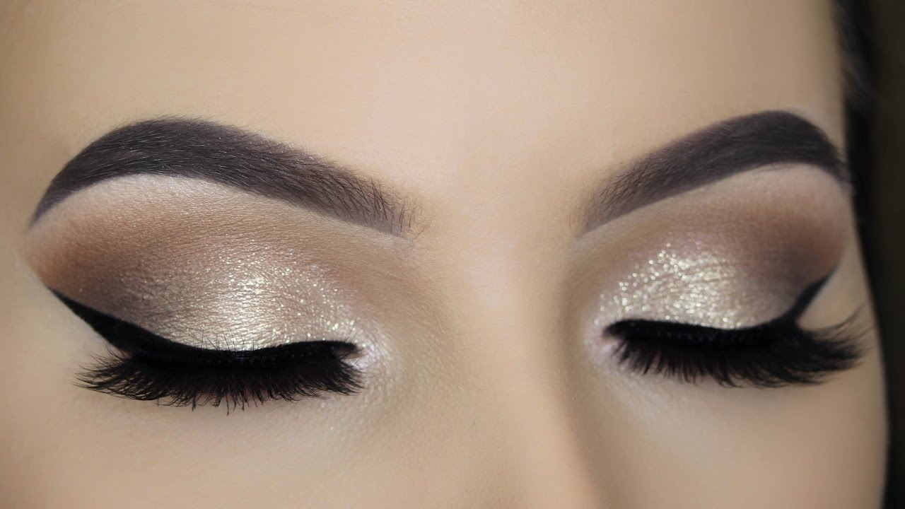 Gold Glitter Eye Makeup Soft Gold Glitter Eye Makeup Tutorial Youtube
