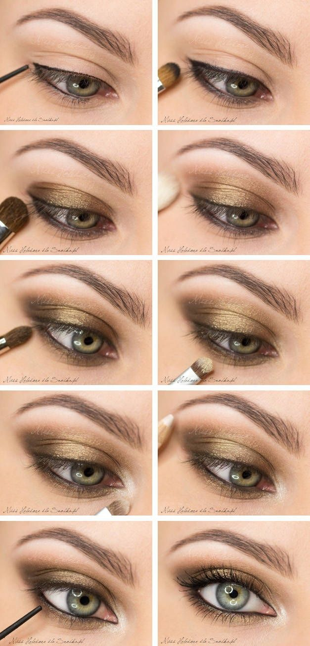 Gold Makeup Brown Eyes 10 Gold Smoky Eye Tutorials For Fall Pretty Designs