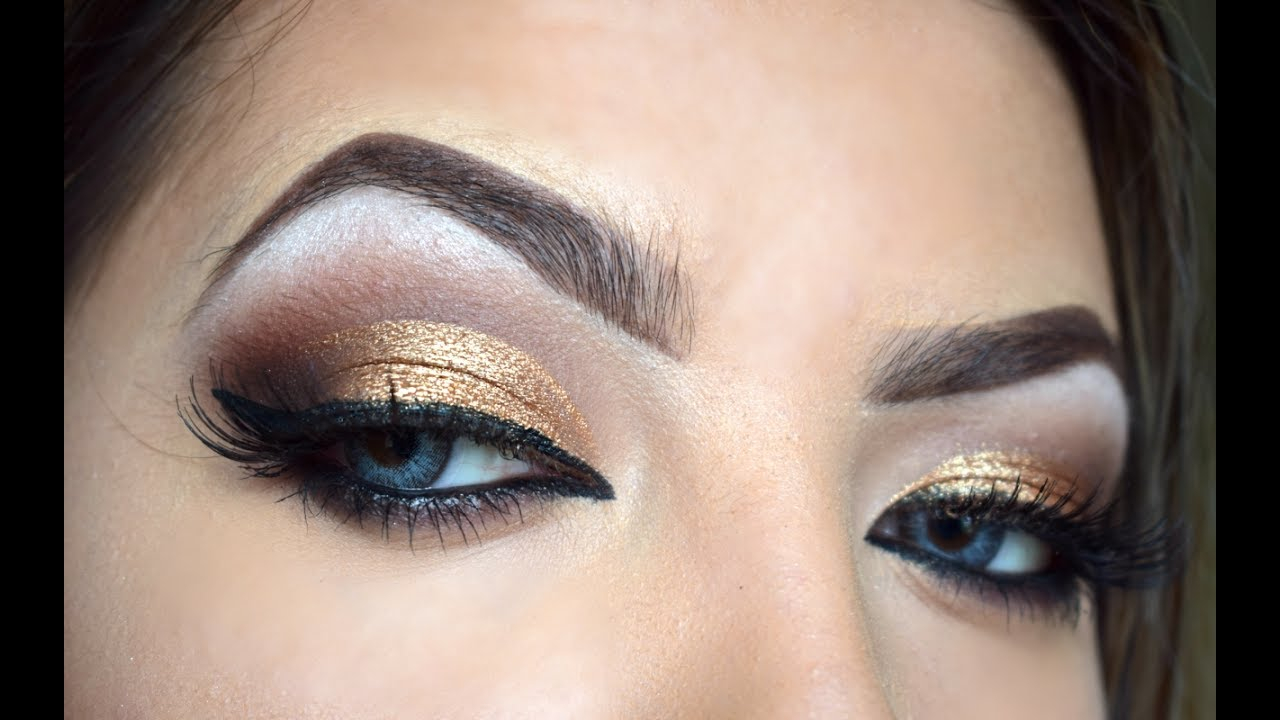 Gold Makeup Brown Eyes Bronze Gold Eyes Nude Brown Lip Makeup Tutorial Youtube