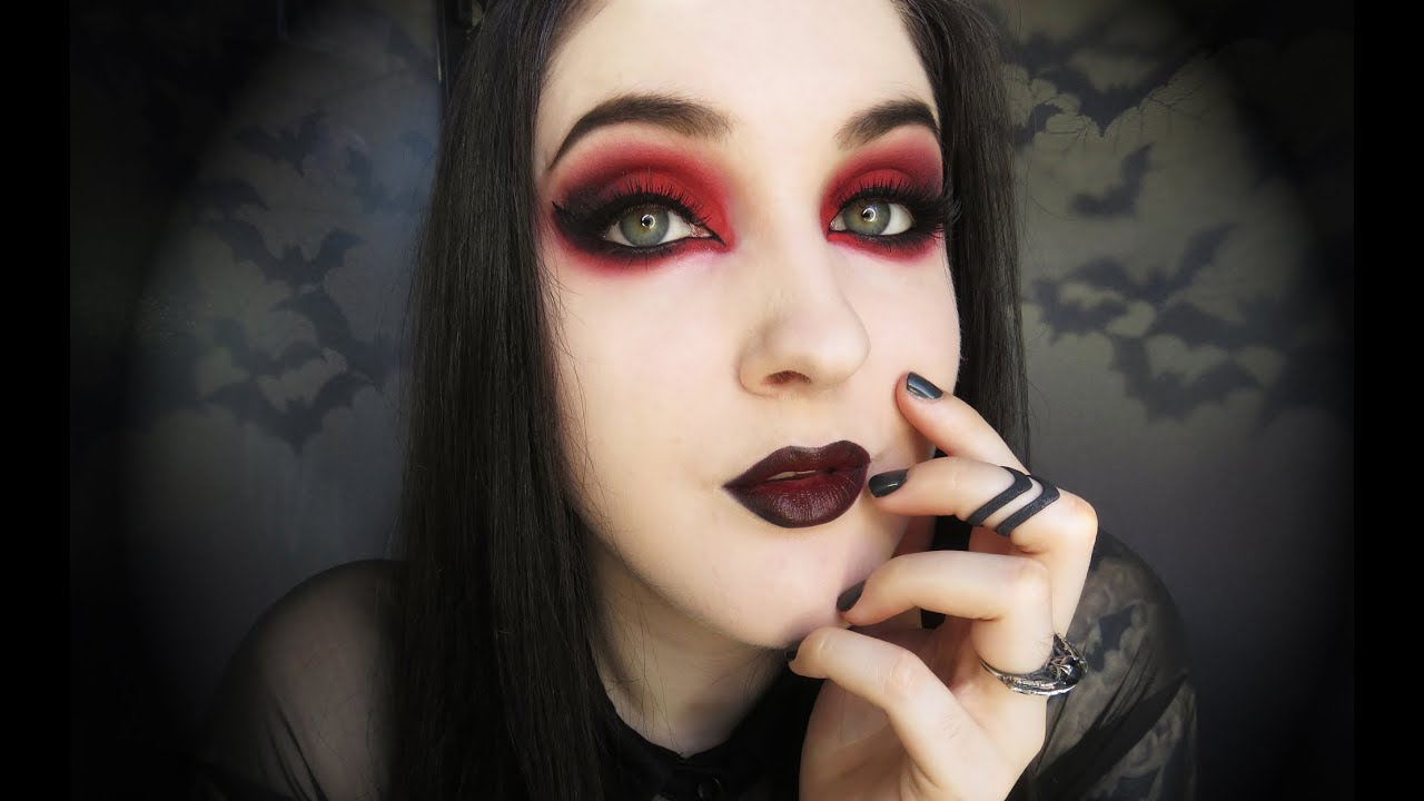 Gothic Eye Makeup Gothic Vampire Black And Red Makeup Tutorial Youtube
