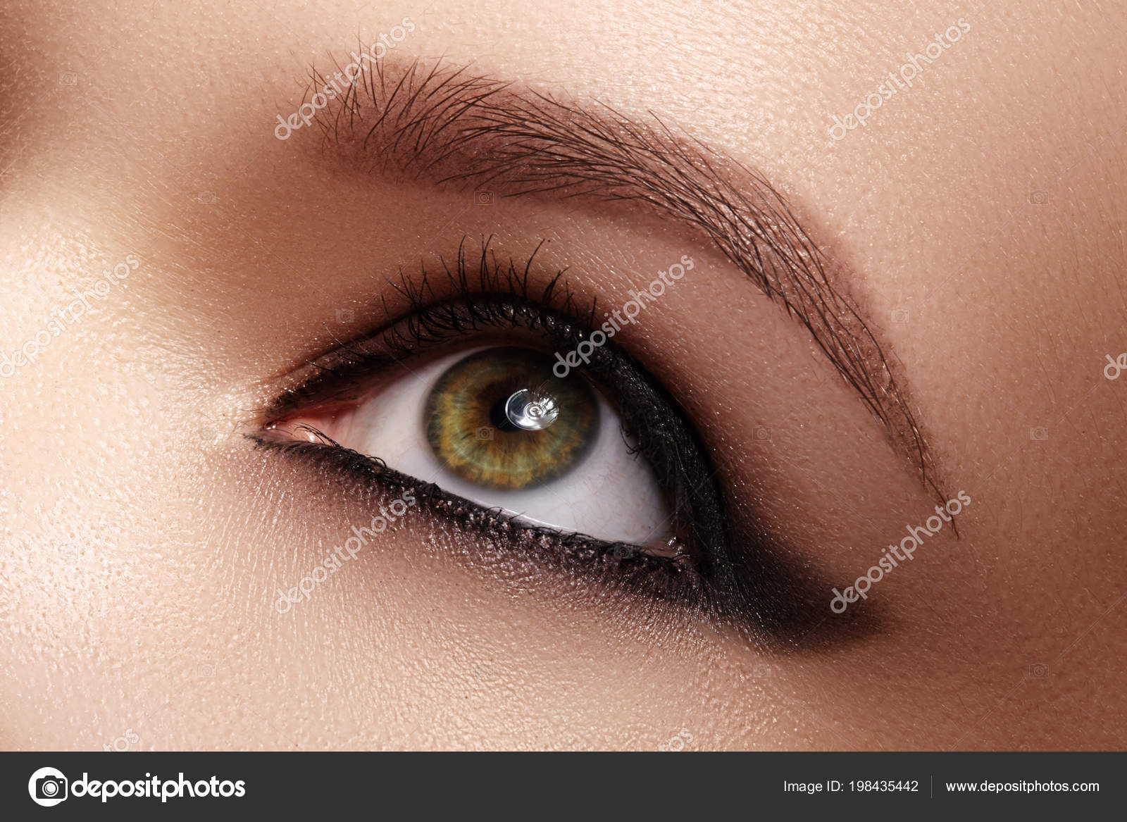Great Eye Makeup Closeup Female Eye Dark Make Great Shapes Brows Celebrate Makeup