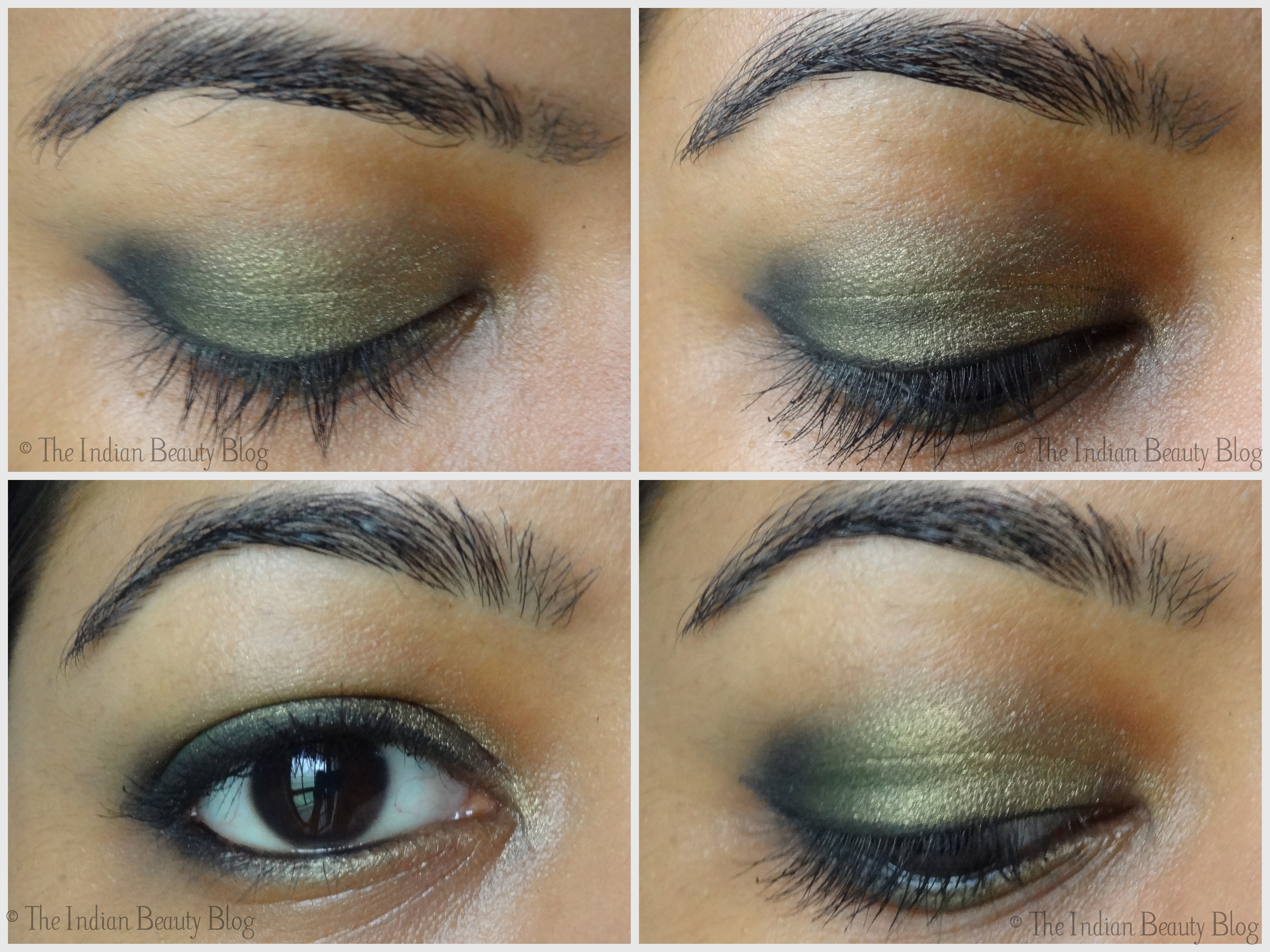 Green And Gold Eye Makeup 30 Days Eye Makeup Challenge Look 6 The Indian Beauty Blog