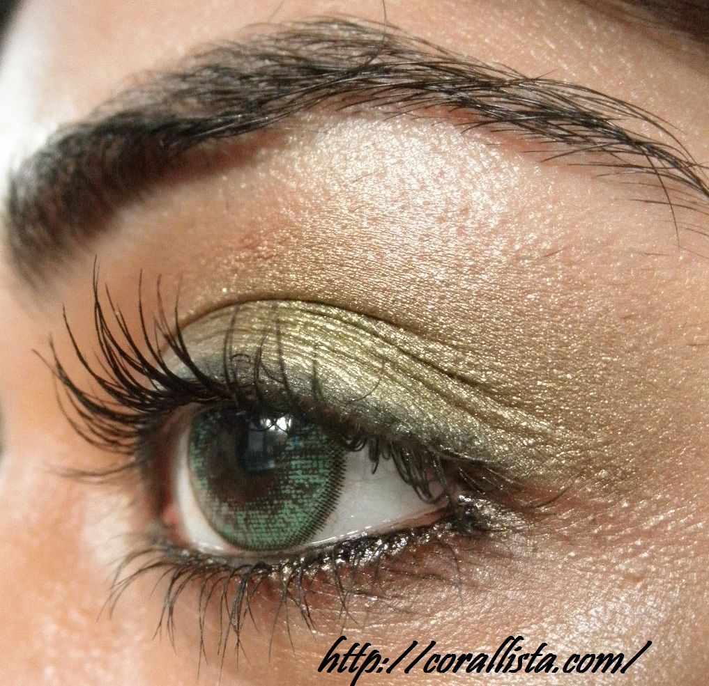 Green And Gold Eye Makeup Gold Green Eye Makeup With Avon Mango Mania Lipstick Fotd And