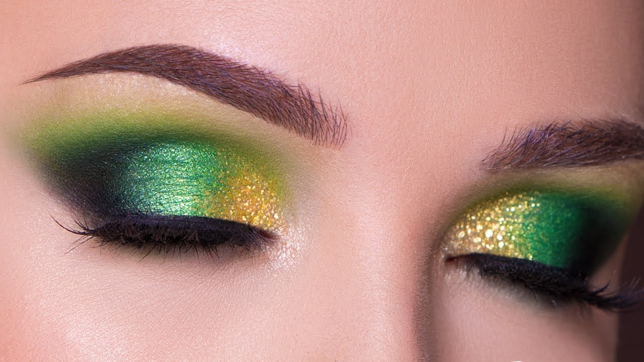 Green And Gold Eye Makeup Green And Gold Smokey Eye Makeup Tutorial Fall Makeup Youtube
