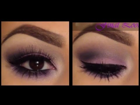Grey And Purple Eye Makeup Easy Purple Smokey Eye Tutorial Youtube