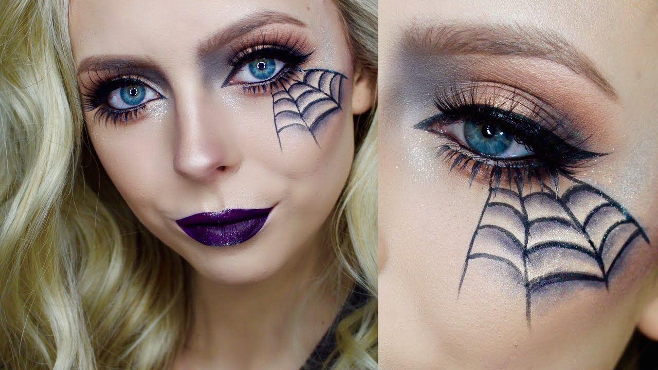 Halloween Eye Makeup Designs Quick Easy Halloween Makeup Cosmohaley Youtube