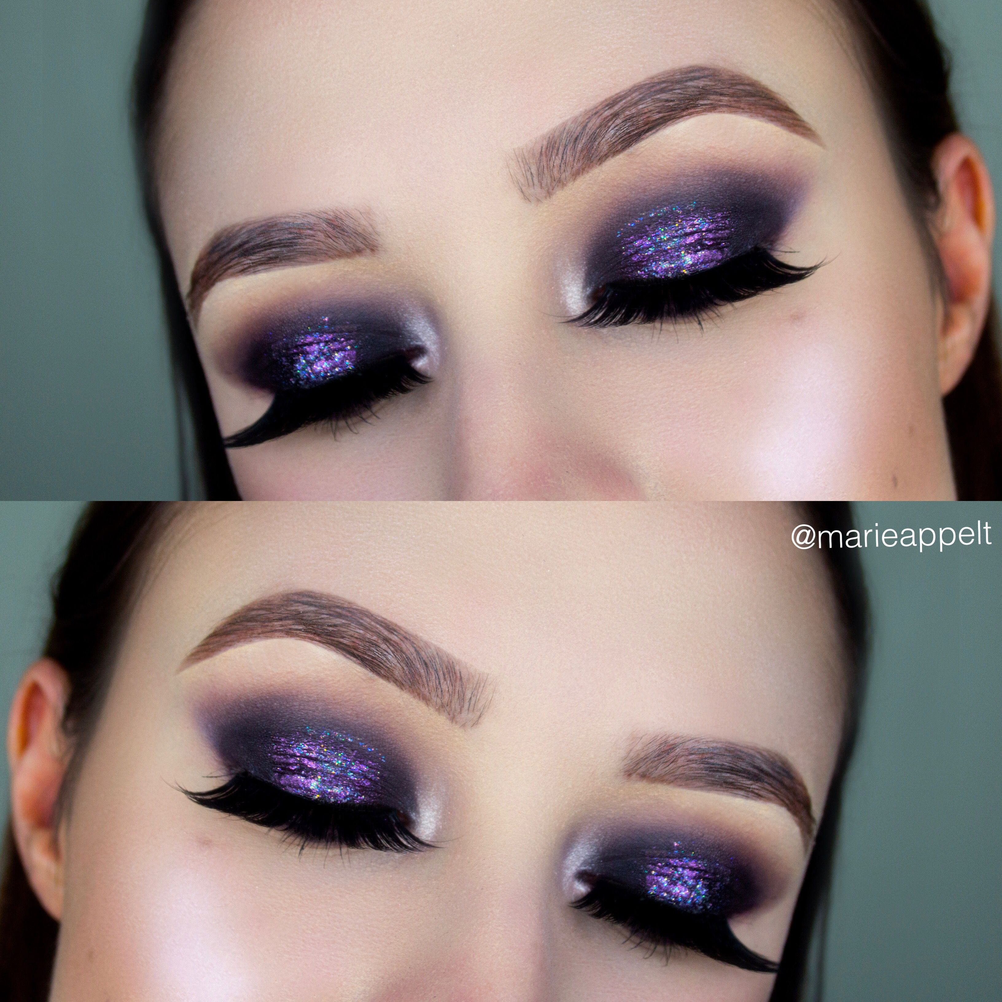 Halloween Eye Makeup Galaxy Makeup Tutorial Look Halloween Eyeshadow Eyebrows