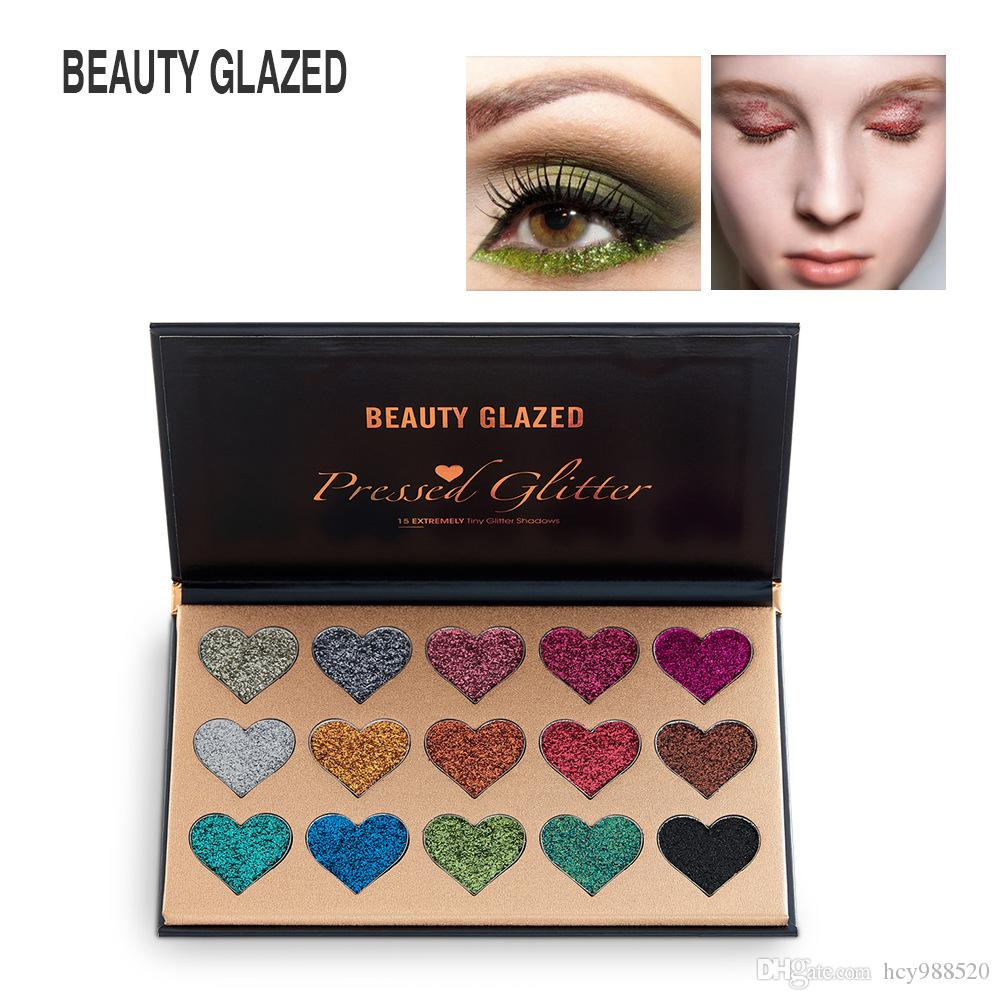 Heart Eye Makeup 2018 New Beauty Glazed Heart Shaped Face Makeup Eyeshadow Palettes