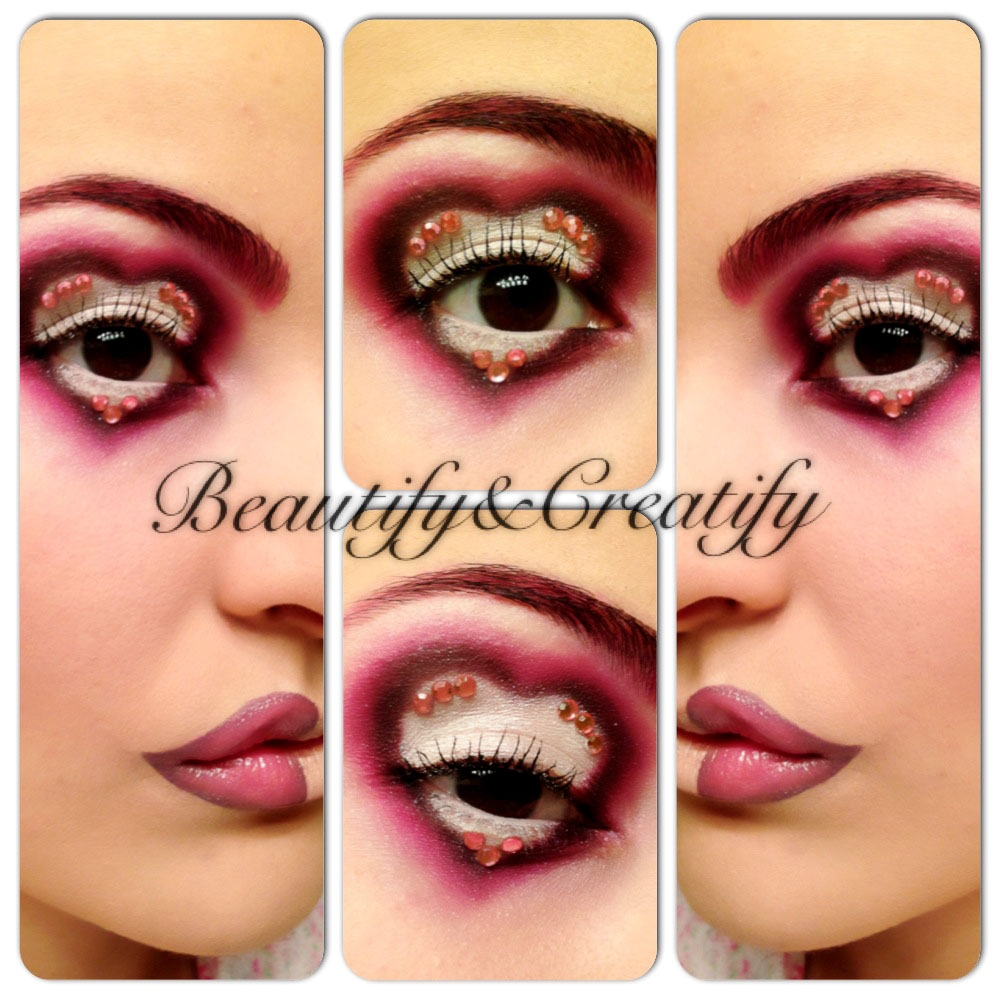 Heart Eye Makeup Artistic Heart Makeup Look