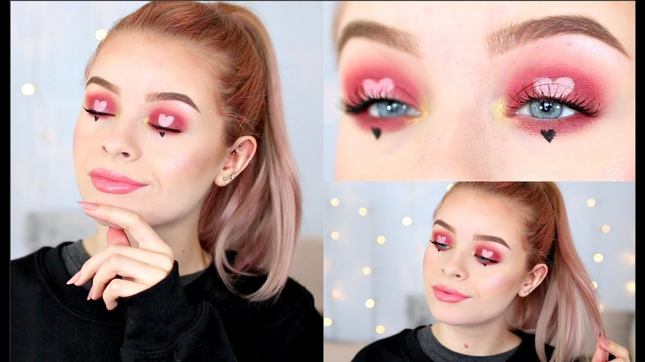 Heart Eye Makeup Makeup Revolution Valentines Heart Eyes Tutorial Youtube