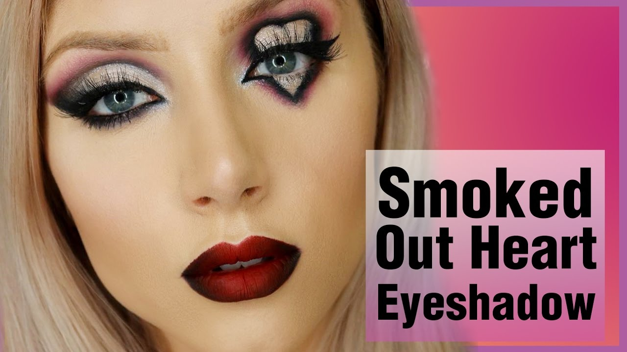 Heart Eye Makeup Smoked Out Heart Eye Shadow Makeup Tutorial Youtube