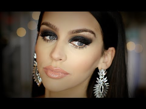 Heavy Dark Eye Makeup Black Smokey Eye Full Face Makeup Tutorial Heavy Glam Youtube