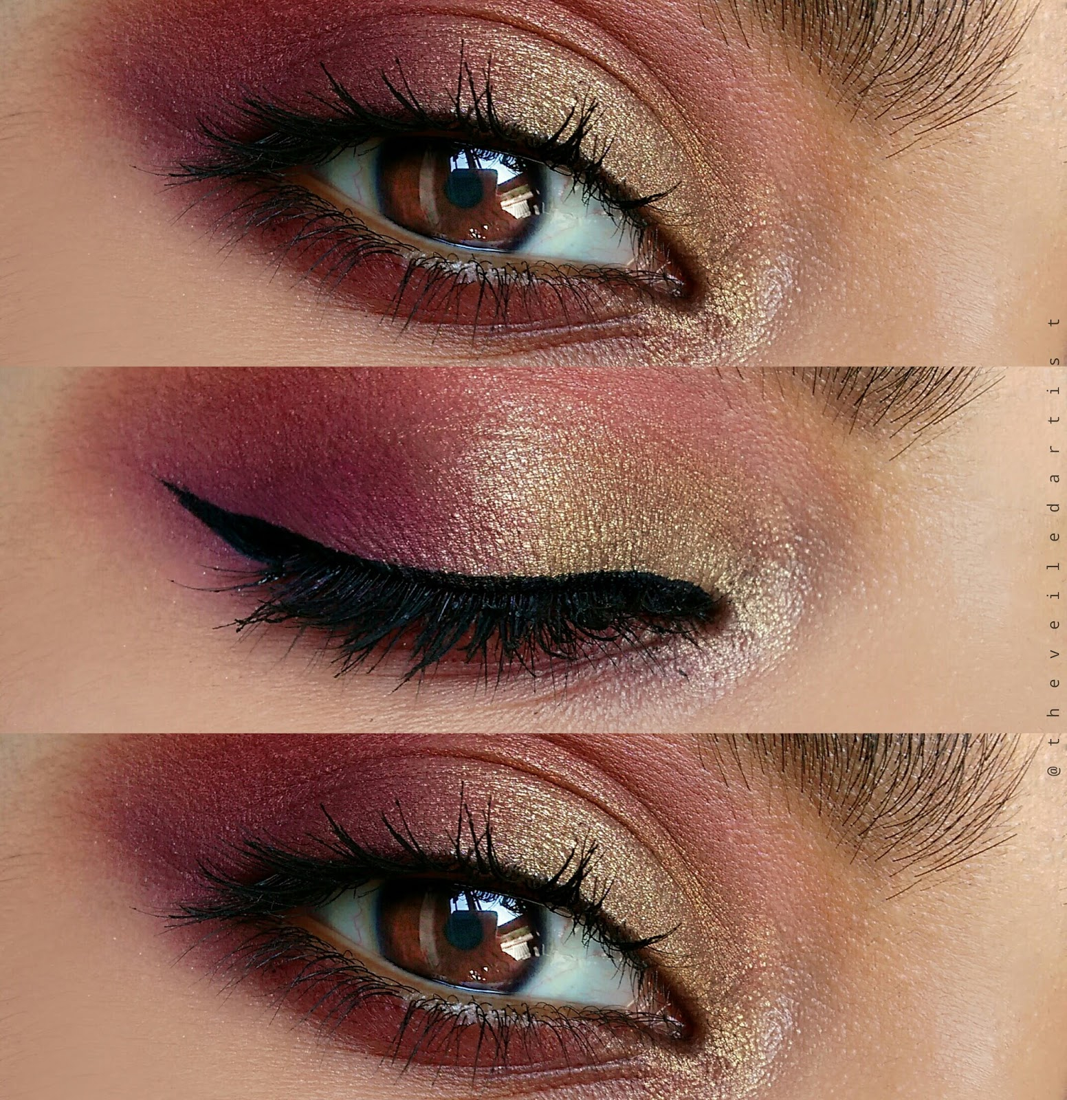 Holiday Eye Makeup Easy Gold Smokey Eyes Tutorialholiday Makeup Part 1 The Veiled