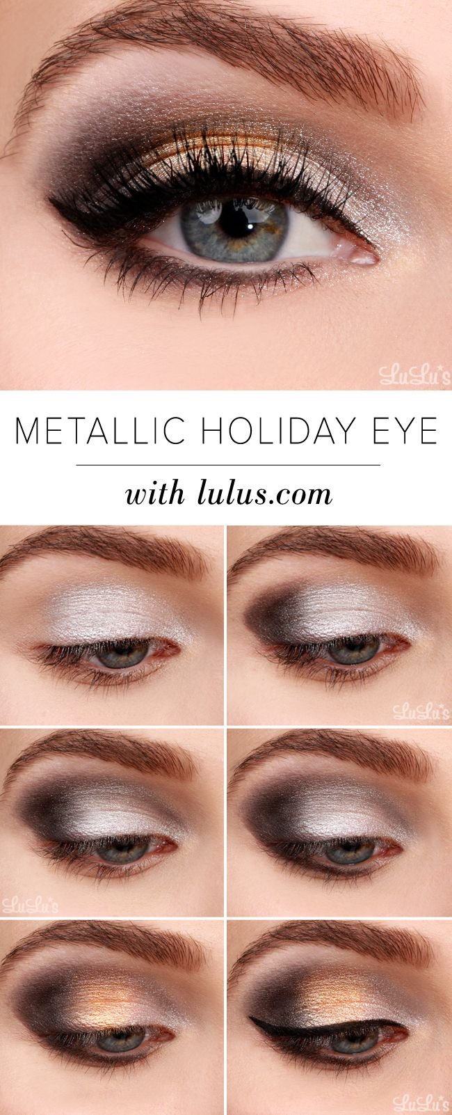 Holiday Eye Makeup Lulus How To Metallic Holiday Eyeshadow Tutorial Makeup