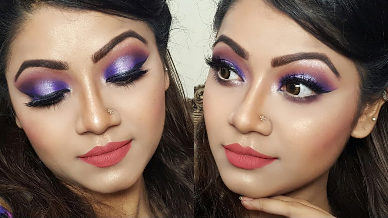 Indian Eye Makeup Purple Halo Eye Makeup Indian Pakistani Bangladeshi Bridal