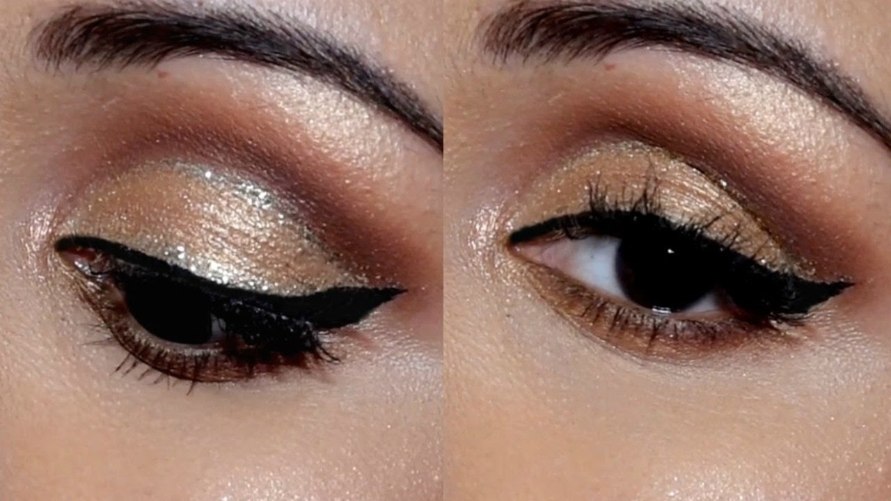 Indian Eye Makeup Soft Cut Crease Glitter Eye Makeup Tutorial For Indian Skin Tone